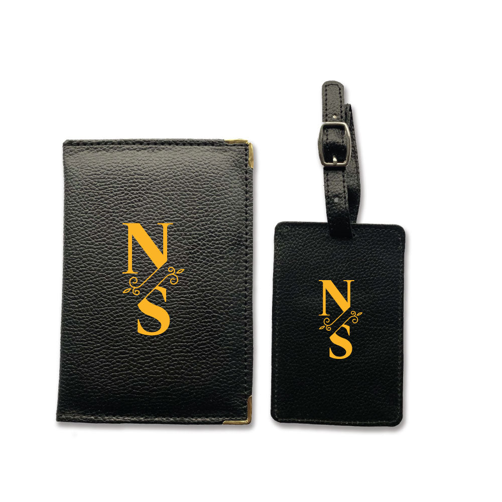 Buy Monogram Passport Cover and Luggage Tag Personalised Unicorn Online in  India 