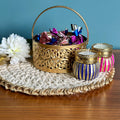 Small Round Metal Hamper Basket