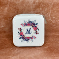 Personalized Jewellery Box Flower Frame Initial