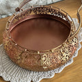 Dual Colored Metal Basket- Copper Gold