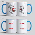 Personalised Couple Mugs - Love Magnet  Set of 2