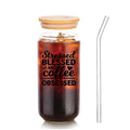 Coffee Blessed Glass Tumbler