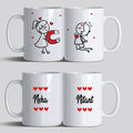 Personalised Couple Mugs - Love Magnet  Set of 2