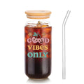 Good Vibes Only Glass Tumbler