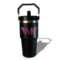 Butterfly Monogram Vacuum Insulated Tumbler With Straw