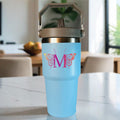 Butterfly Monogram Vacuum Insulated Tumbler With Straw