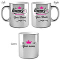 Metallic Silver Coffee Mug- Queens