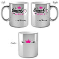 Metallic Silver Coffee Mug- Queens