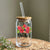 Glass Tumbler Name Flower Print