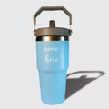 Personalised Vacuum Insulated Tumbler With Straw