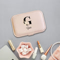 Personalized Compact Jewellery Box - Initial & Name