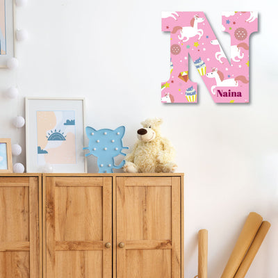 Monogram Alphabet Nameplate- Unicorn