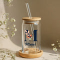 Glass Tumbler Floral Initial and Name