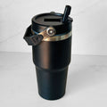 Your Initial Vacuum Insulated Tumbler With Straw