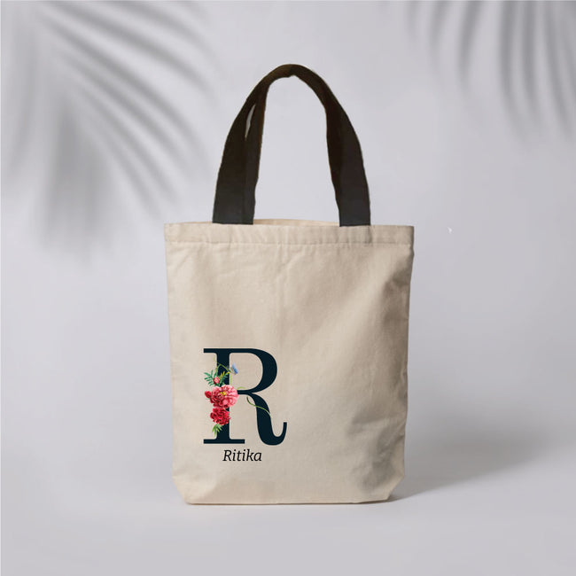 BFF INITIAL TOTE ♡ custom color + personalized initial tote – BFFS & BABES